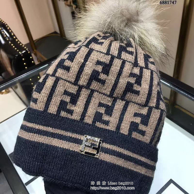 FENDI芬迪 最新冬季百搭羊毛針織帽款 6881747 LLWJ5661